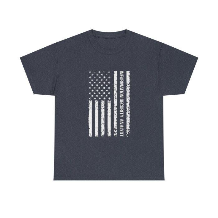 America Proud Unisex Heavy Cotton Tee - Vintage Distressed Flag Design - Image 7