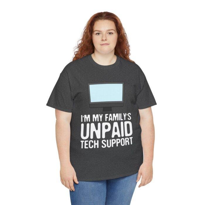 Unisex Heavy Cotton Tee - Unpaid Tech Support Shirt for Family and Friends - Image 6