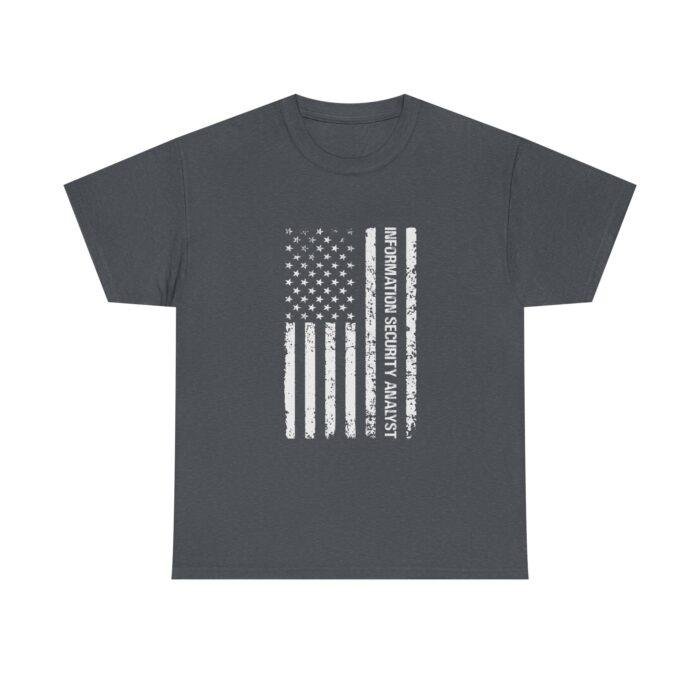 America Proud Unisex Heavy Cotton Tee - Vintage Distressed Flag Design - Image 5