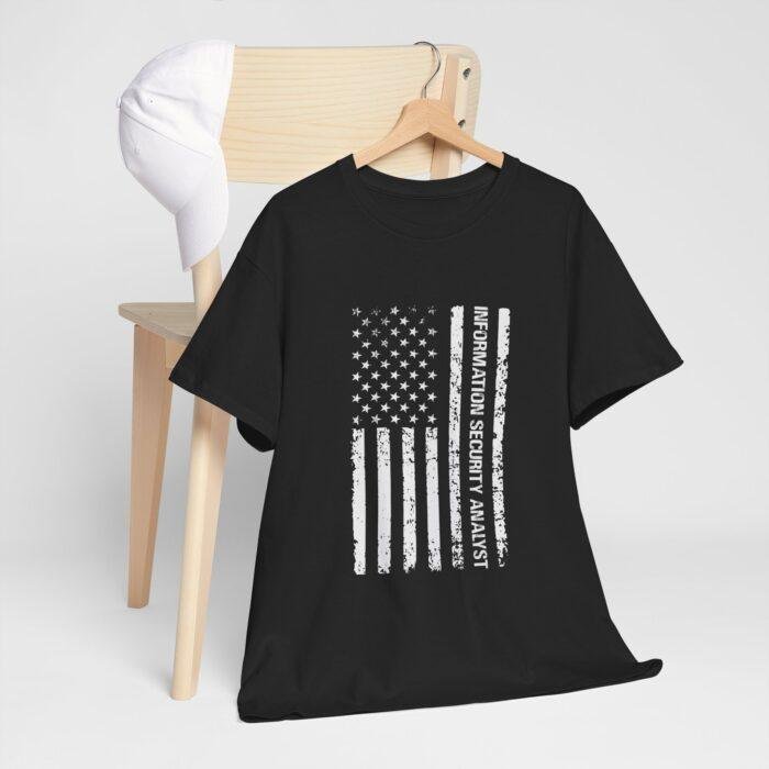 America Proud Unisex Heavy Cotton Tee - Vintage Distressed Flag Design - Image 2