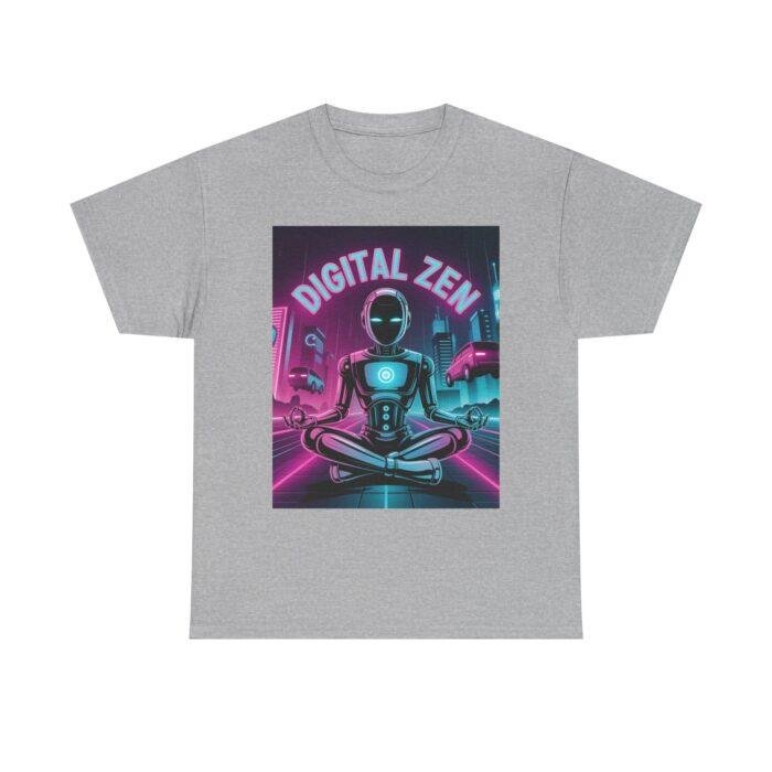 Digital Zen Unisex Tee, Chill Vibe Shirt, Tech-Inspired Apparel, Gift for Gamers, Meditation Tee, Relaxing Cotton Tee - Image 3