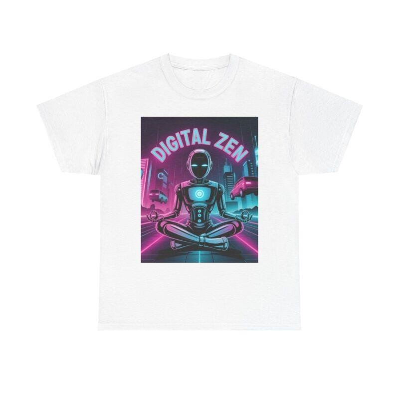 Digital Zen Unisex Tee, Chill Vibe Shirt, Tech-Inspired Apparel, Gift for Gamers, Meditation Tee, Relaxing Cotton Tee