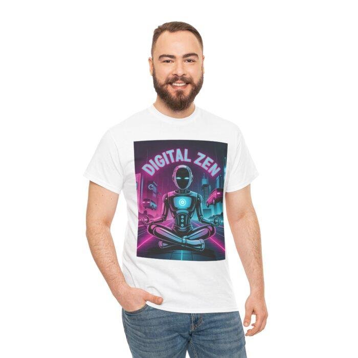 Digital Zen Unisex Tee, Chill Vibe Shirt, Tech-Inspired Apparel, Gift for Gamers, Meditation Tee, Relaxing Cotton Tee - Image 2