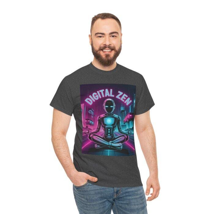 Digital Zen Unisex Tee, Chill Vibe Shirt, Tech-Inspired Apparel, Gift for Gamers, Meditation Tee, Relaxing Cotton Tee - Image 6